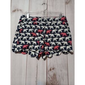 Crown and Ivy Shorts‎ Ladies 8 Navy Pink Elephant Chino